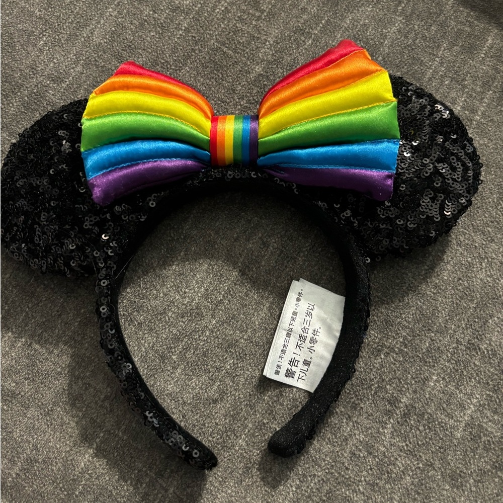 Disney Pride Ears with Black Sequins